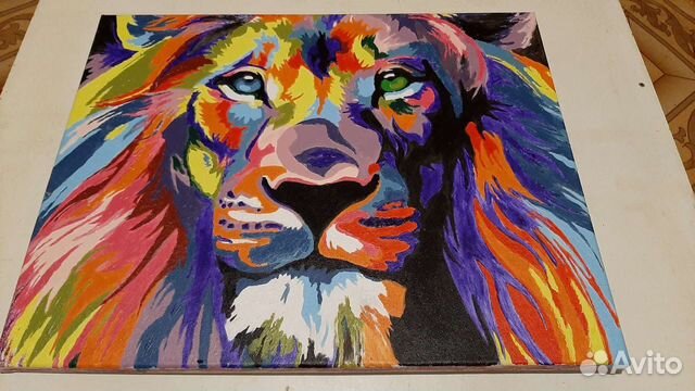 Картина Лев Кот рамы багет и др