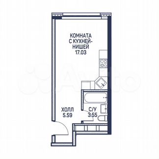 Квартира-студия, 26.2 м², 2/22 эт.