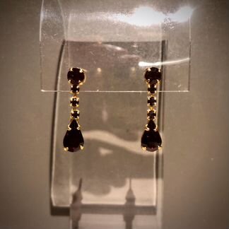 Серьги-пусеты с кристаллами Сваровски