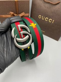 Ремень Gucci текстиль, кожа