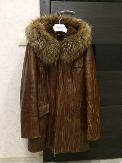Дубленка натуральная кожа и мех р. 44