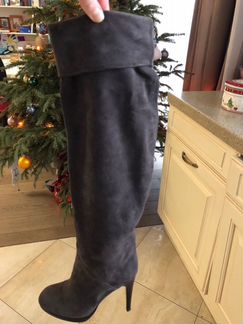 Ботфорты замшевые