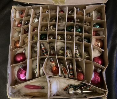 Набор елочных игрушек малютка ретро СССР