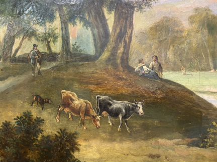 Картина масло на холсте Европа 1860-к