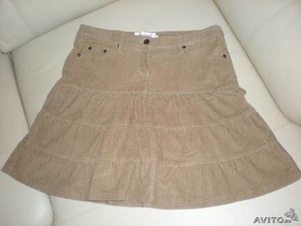 Юбка новая трапеция вельвет 46 размер