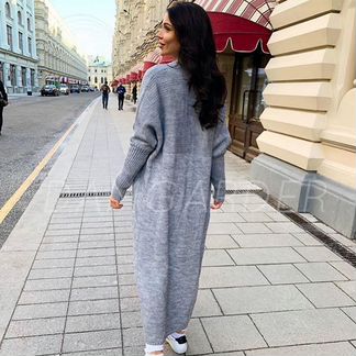 Серый кардиган из натуральной шерсти