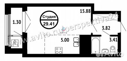 Студия, 29.4 м², 20/25 эт.