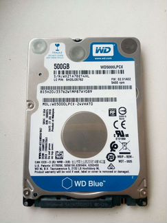 Жёсткий диск WD Blue 500 Гб, HDD, SATA III, 2,5