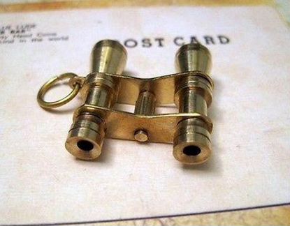 Подвеска Бинокль, латунь