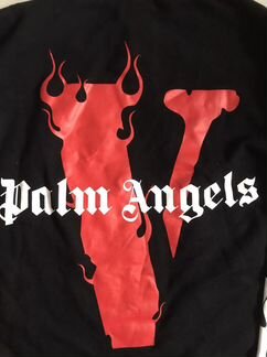 Vlone palm angels staple flame hoodie