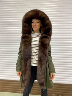 Парка с натуральным мехом