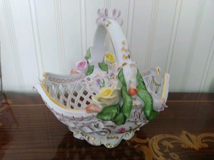 Корзина прорезная Herend kitti. Номерная