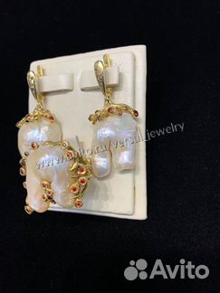 Кольцо и Серьги из серебра с жемчугом авторска