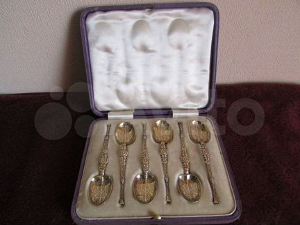 Коронационные ложки, серебро 925 пробы. Англия
