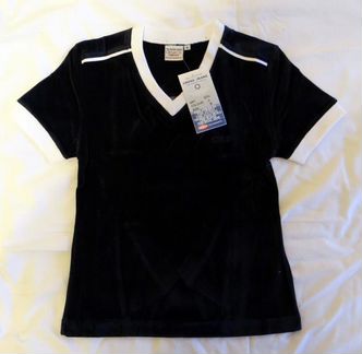 Новая футболка велюровая Cross синяя р. S (42)