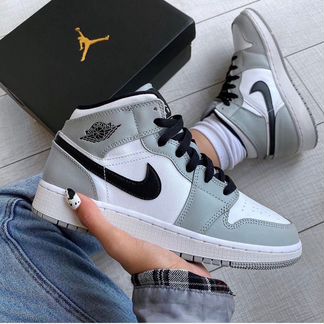 Кроссовки Nike Air Jordan 1 Mid Grey (36-40)