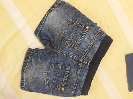 Легкие джинсовые шорты р 116-122