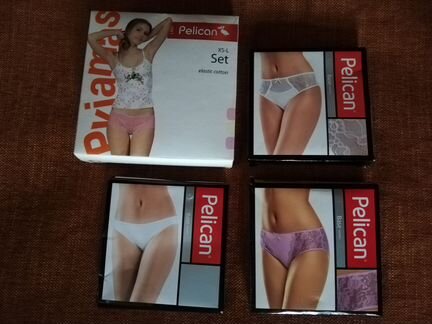 Женское нижнее белье: комплект и трусы Pelican M