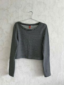 Укороченный полосатый джемпер новый