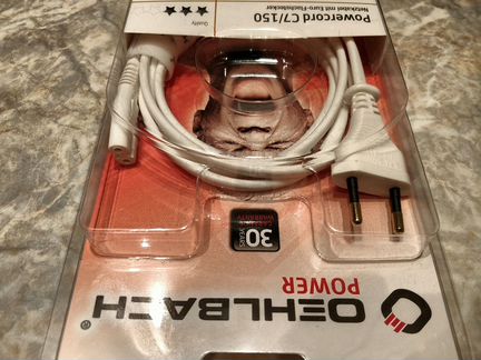 Силовой кабель Oehlbach Powercord C7 1.5м, белый