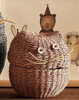 Zara home корзина кошка детская