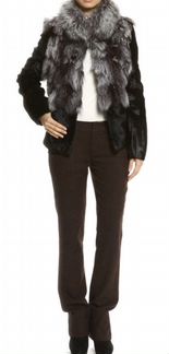 Шуба Acasta Женская куртка меховая из шкурок козля