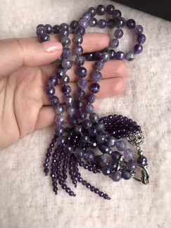 Колье с чокером из аметиста Sautoir
