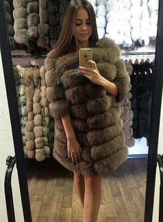 Шуба мех песца