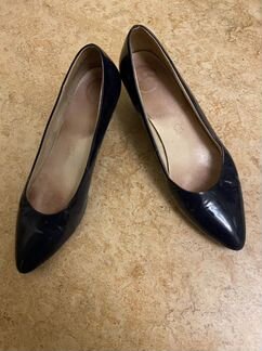 Туфли темно-синие натуральная кожа 40 размер