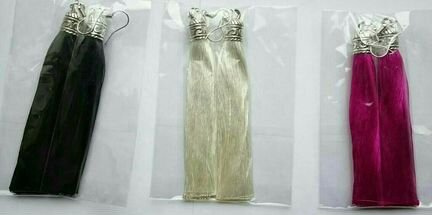 Стильные серьги-кисточки трех оттенков