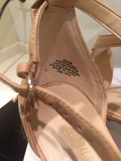 Босоножки на каблуке Nine West, натуральная кожа