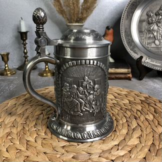 Пивная оловянная кружка 
