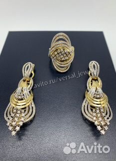 Новое кольцо и Серьги из золота с бриллиантами