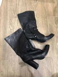 Сапоги женские, кожа, демисезон, 39 размер, Эконик