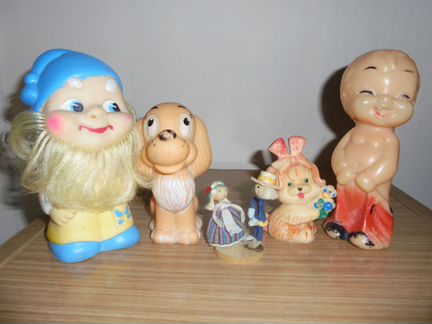 Игрушки СССР: собаки, гном, литовцы