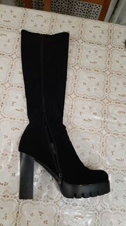 Сапоги-чулки TJ демисезонные, черные