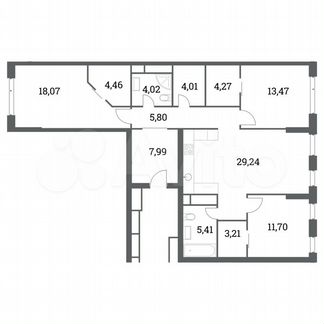 3-к квартира, 111.5 м², 25/41 эт.