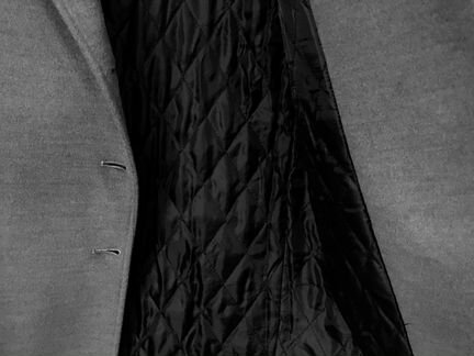 Новое зимнее прямое пальто, утеплитель +палантин