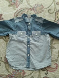 Джинсы и рубашка на мальчика, 9-12 мес