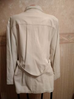 Куртки кожаные новые Италия, белая