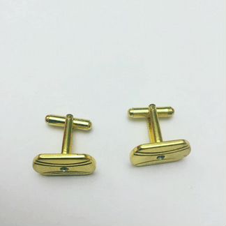 Запонки мужские позолота