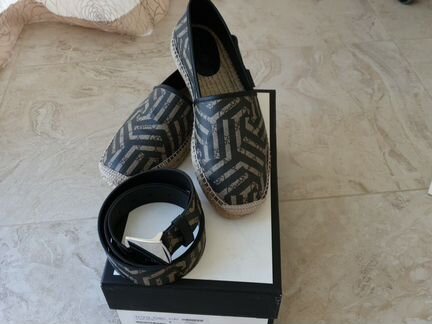 Эспадрильи и ремень gucci