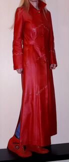 Пальто кожаное, 44-46 р-р