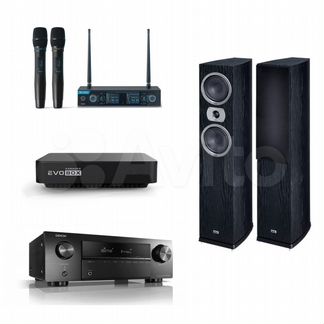 Домашний кинотеатр 5.0 с караоке + микрофоны