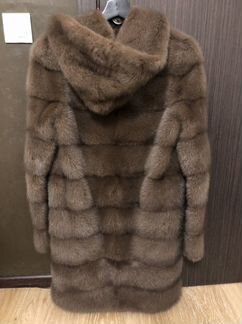 Норковая шуба орехового цвета, 38-й размер