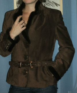 Куртка осень/весна, натуральная замша