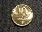 Литва 10 центов 1998 г. UNC