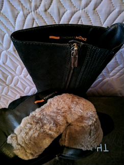 Новые сапоги замшевые на меху, 37 р