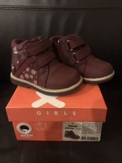 Kidix ботинки для девочки 21 размер