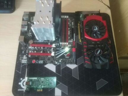 Комплект мат-плата,процессор,память,кулер,сетевая